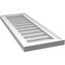 Ekena Millwork Vertical Surface Mount PVC Gable Vnt: Non-Functional, w/2"W x 1-1/2"H, Brickmould Frame, 12"W x 32"H GVPVE12X3202SN - alternate 4